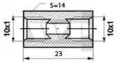 Br.c.savien. 2XM10X1 L=24 sw14