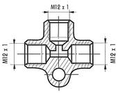 Br.c.T-veida savienotājs M12X1