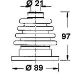 Pusass gumija 21X89X97