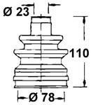 Pusass gumija 23X78X110