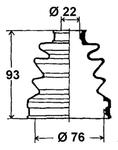 Pusass gumija 22X76X93