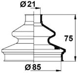 Pusass gumija 21X85X75