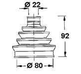 Pusass gumija 22X80X92