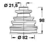 Pusass gumija 21X82X98