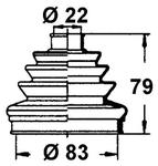 Pusass gumija 22X83X79