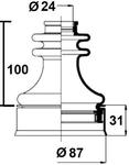 #Pusass gumija 24X87X100