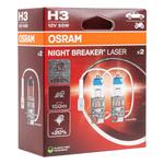 Halogēna spuldzes Osram H3 Night Breaker Laser +150% 12 V 55 W, 2 gab.