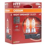 Halogēna spuldzes Osram H11 Night Breaker Silver +100% 12 V 55 W, 2 gab.